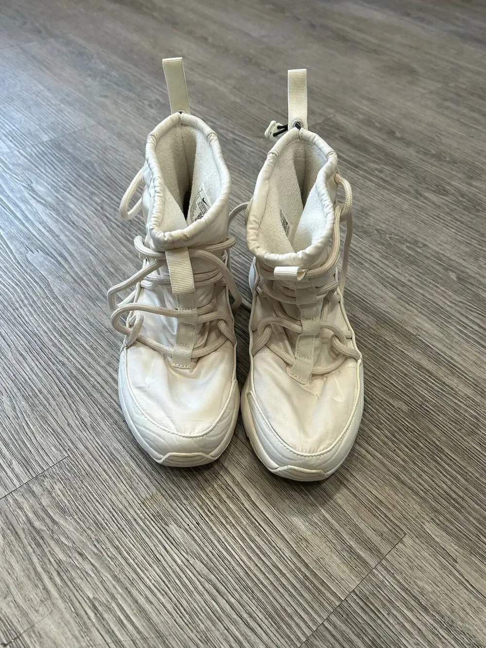 Nike Tanjun High Rise Winter Boots Women Size 7 Phantom Sail White AO0355-003